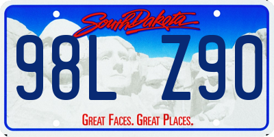 SD license plate 98LZ90