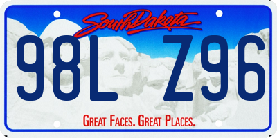 SD license plate 98LZ96