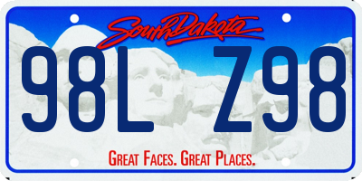 SD license plate 98LZ98