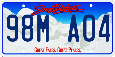 SD license plate 98MA04