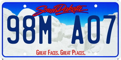 SD license plate 98MA07