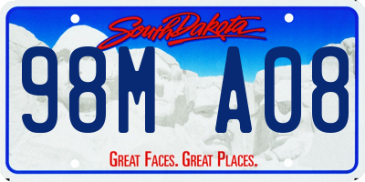 SD license plate 98MA08