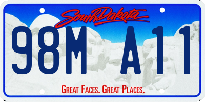 SD license plate 98MA11