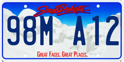 SD license plate 98MA12
