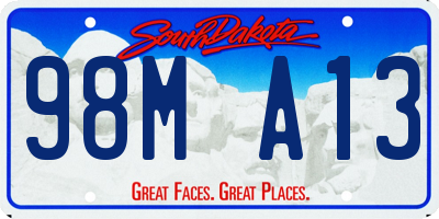 SD license plate 98MA13