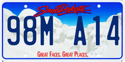SD license plate 98MA14