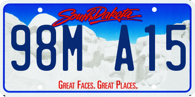 SD license plate 98MA15