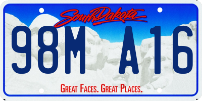 SD license plate 98MA16