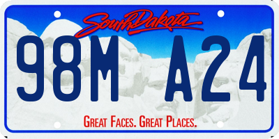 SD license plate 98MA24