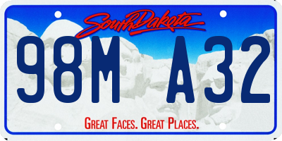 SD license plate 98MA32