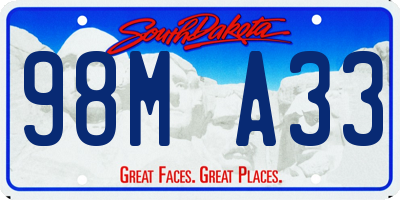 SD license plate 98MA33