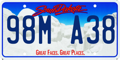 SD license plate 98MA38