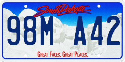 SD license plate 98MA42