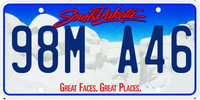 SD license plate 98MA46