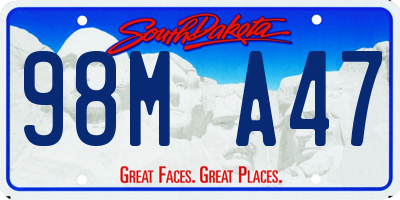 SD license plate 98MA47