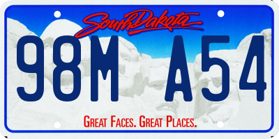 SD license plate 98MA54
