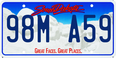 SD license plate 98MA59