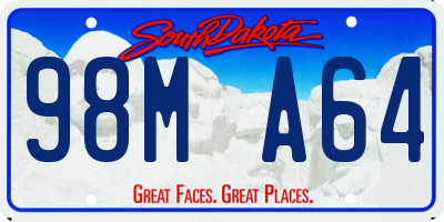 SD license plate 98MA64