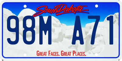 SD license plate 98MA71