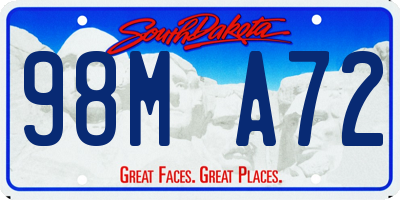 SD license plate 98MA72