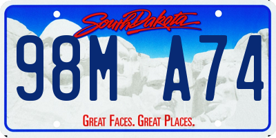 SD license plate 98MA74