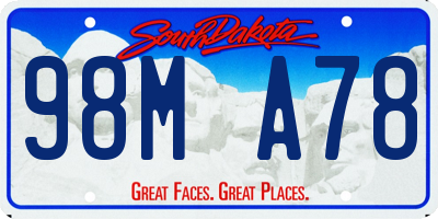 SD license plate 98MA78