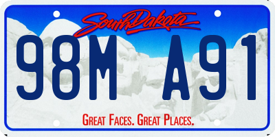 SD license plate 98MA91