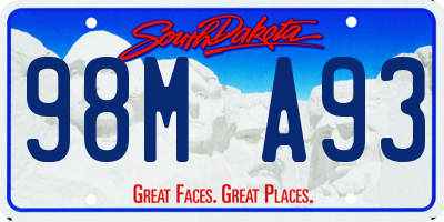 SD license plate 98MA93