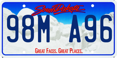SD license plate 98MA96