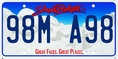 SD license plate 98MA98