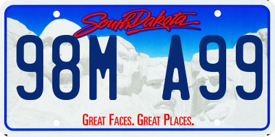 SD license plate 98MA99