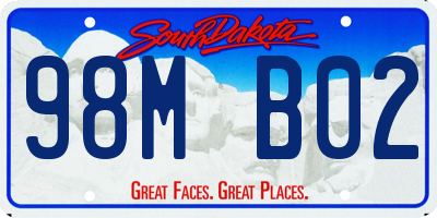 SD license plate 98MB02