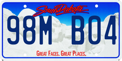 SD license plate 98MB04