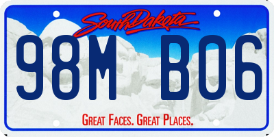 SD license plate 98MB06