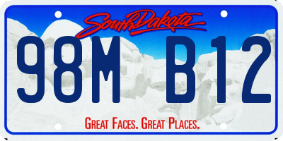 SD license plate 98MB12