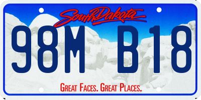 SD license plate 98MB18