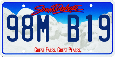 SD license plate 98MB19