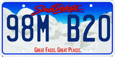 SD license plate 98MB20