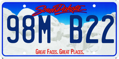 SD license plate 98MB22