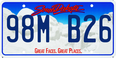 SD license plate 98MB26