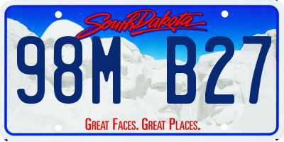 SD license plate 98MB27