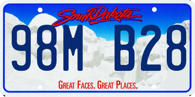 SD license plate 98MB28