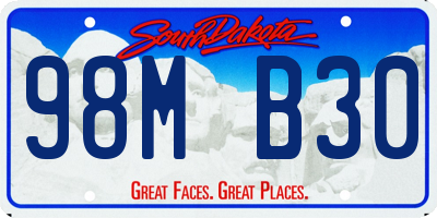 SD license plate 98MB30