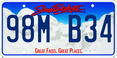 SD license plate 98MB34
