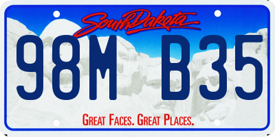 SD license plate 98MB35