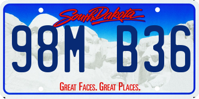 SD license plate 98MB36