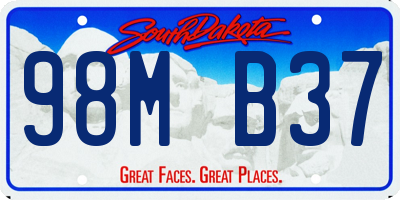 SD license plate 98MB37