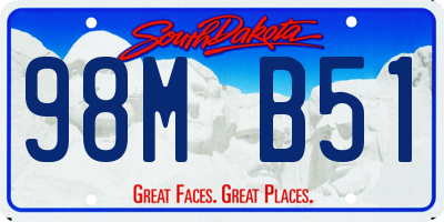 SD license plate 98MB51