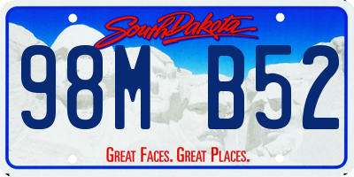 SD license plate 98MB52
