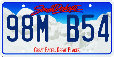 SD license plate 98MB54